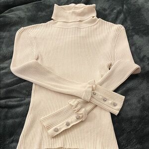 Express Cream Turtleneck Sweater